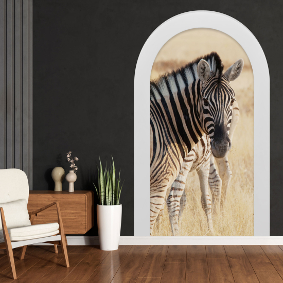 Vinilo Adhesivo Decorativo trampantojo 3D - Cebras