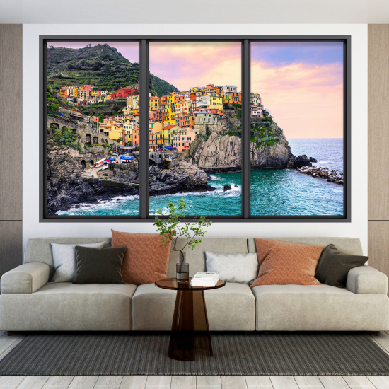 Vinilo Adhesivo Decorativo trampantojo 3D - Cinque Terre
