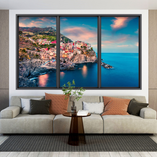 Vinilo Adhesivo Decorativo trampantojo 3D - Cinque Terre