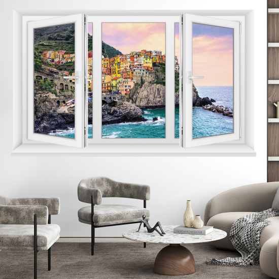 Vinilo Adhesivo Decorativo trampantojo 3D - Cinque Terre