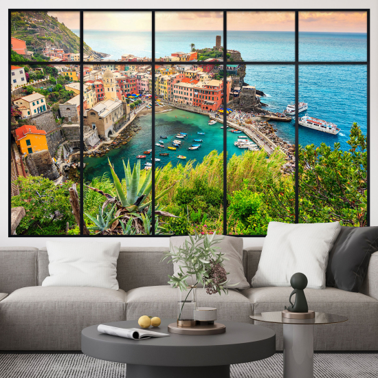 Vinilo Adhesivo Decorativo trampantojo 3D - Ciudad de Vernazza