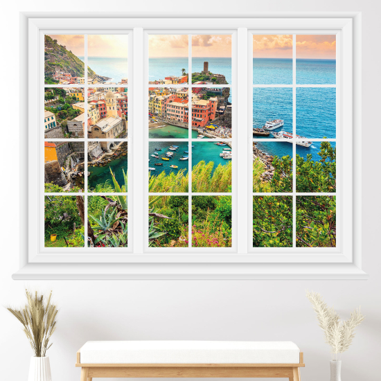 Vinilo Adhesivo Decorativo trampantojo 3D - Ciudad Vernazza