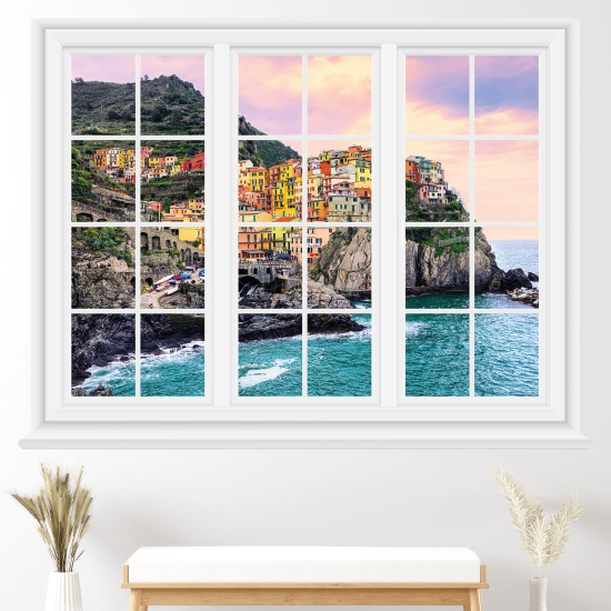 Vinilo Adhesivo Decorativo trampantojo 3D - Ciudad Vernazza