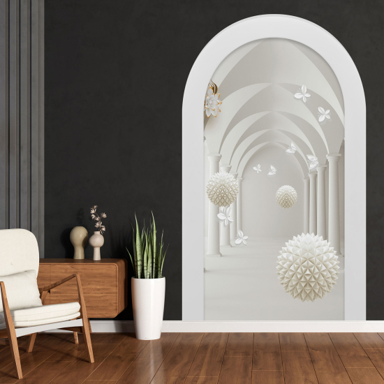 Vinilo Adhesivo Decorativo trampantojo 3D - Columnas Efecto 3D