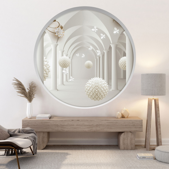Vinilo Adhesivo Decorativo trampantojo 3D - Columnata Efecto 3D