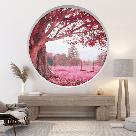 Vinilo Adhesivo Decorativo trampantojo 3D - Columpio de Árbol