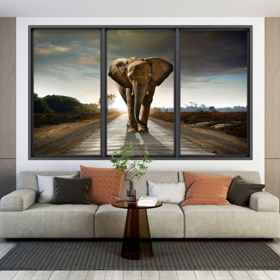 Vinilo Adhesivo Decorativo trampantojo 3D - Elefante