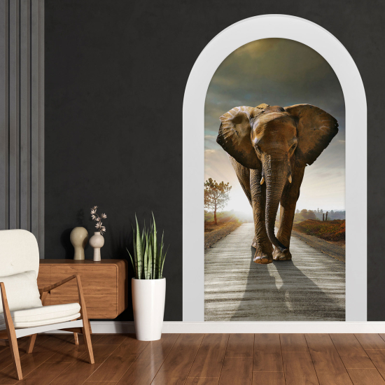 Vinilo Adhesivo Decorativo trampantojo 3D - Elefante