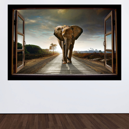 Vinilo Adhesivo Decorativo trampantojo 3D - Elefante