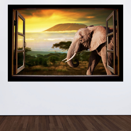 Vinilo Adhesivo Decorativo trampantojo 3D - Elefante