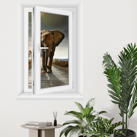 Vinilo Adhesivo Decorativo trampantojo 3D - Elefante