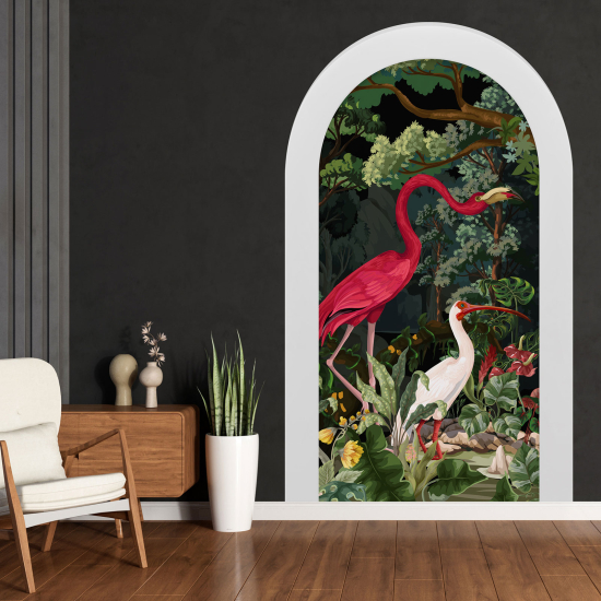 Vinilo Adhesivo Decorativo trampantojo 3D - Flamenco Rosa