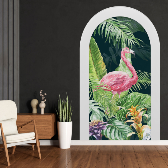 Vinilo Adhesivo Decorativo trampantojo 3D - Flamenco Rosa