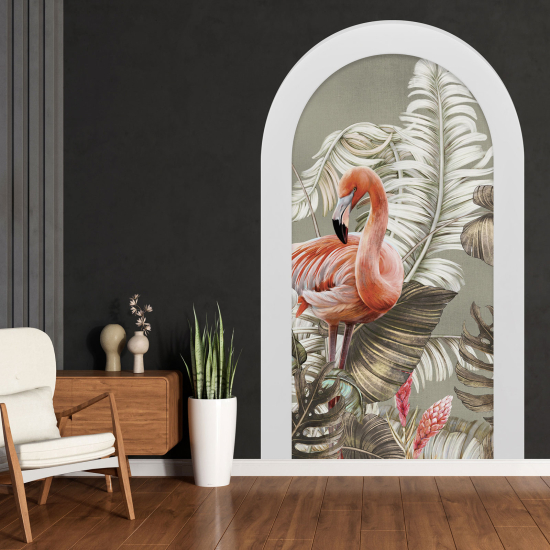 Vinilo Adhesivo Decorativo trampantojo 3D - Flamenco Rosa