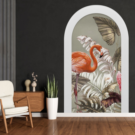 Vinilo Adhesivo Decorativo trampantojo 3D - Flamenco Rosa