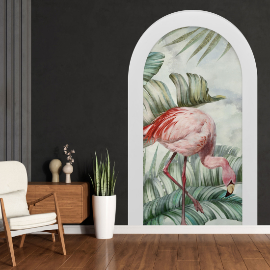 Vinilo Adhesivo Decorativo trampantojo 3D - Flamenco Rosa