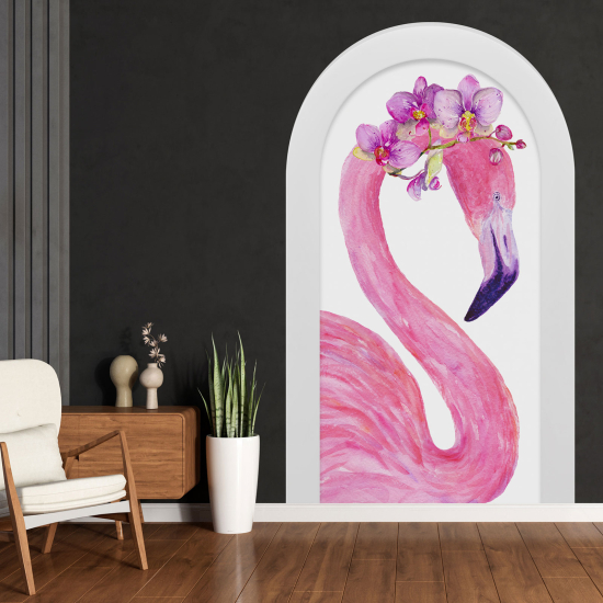 Vinilo Adhesivo Decorativo trampantojo 3D - Flamenco Rosa