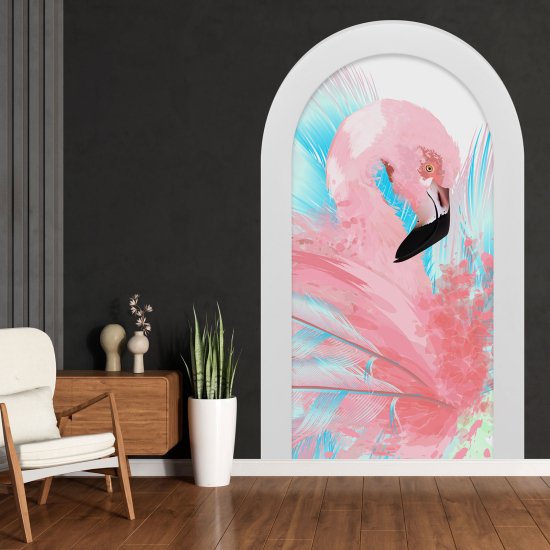 Vinilo Adhesivo Decorativo trampantojo 3D - Flamenco Rosa