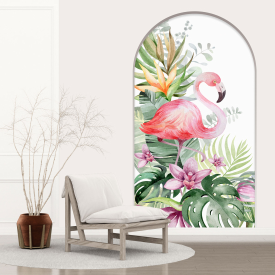 Vinilo Adhesivo Decorativo trampantojo 3D - Flamenco rosa