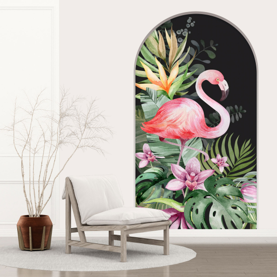 Vinilo Adhesivo Decorativo trampantojo 3D - Flamenco rosa