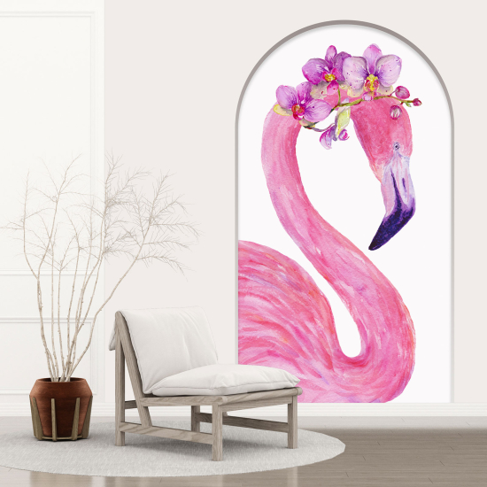 Vinilo Adhesivo Decorativo trampantojo 3D - Flamenco Rosa