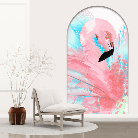 Vinilo Adhesivo Decorativo trampantojo 3D - Flamenco Rosa