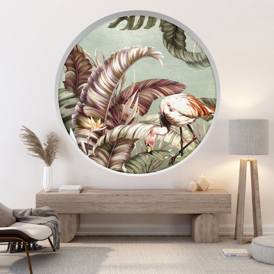 Vinilo Adhesivo Decorativo trampantojo 3D - Flamenco rosa