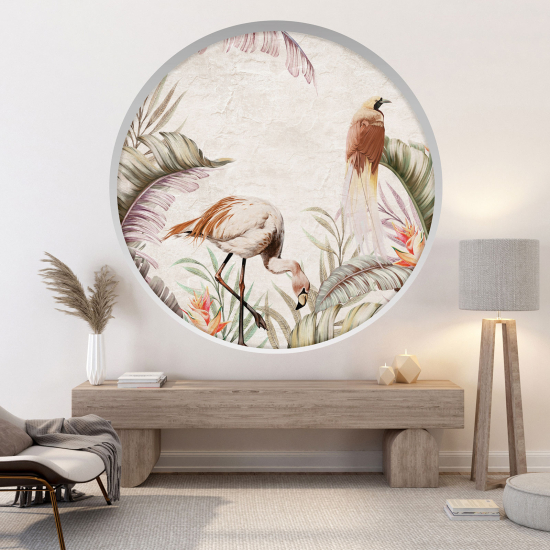 Vinilo Adhesivo Decorativo trampantojo 3D - Flamenco rosa