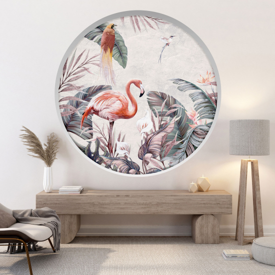 Vinilo Adhesivo Decorativo trampantojo 3D - Flamenco rosa
