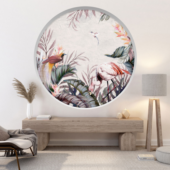 Vinilo Adhesivo Decorativo trampantojo 3D - Flamenco rosa