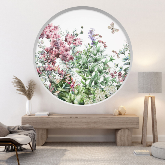 Vinilo Adhesivo Decorativo trampantojo 3D - Flores