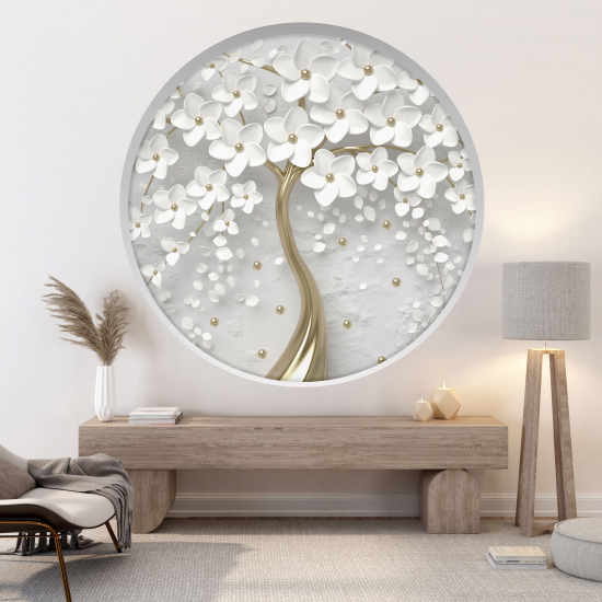 Vinilo Adhesivo Decorativo trampantojo 3D - Flores