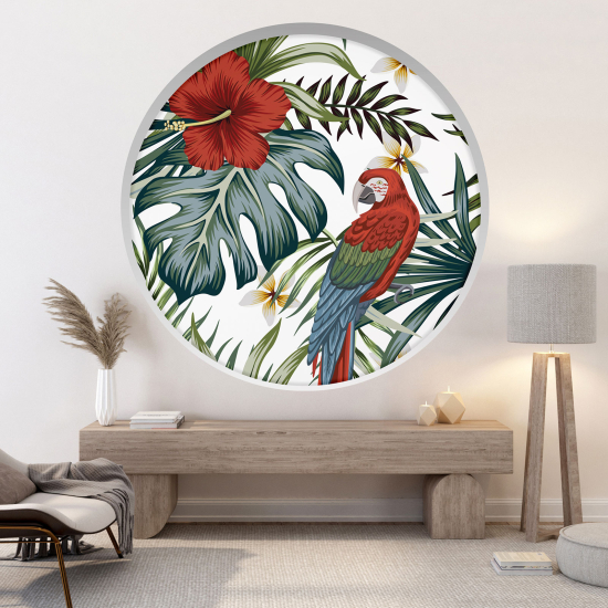 Vinilo Adhesivo Decorativo trampantojo 3D - Flores loro