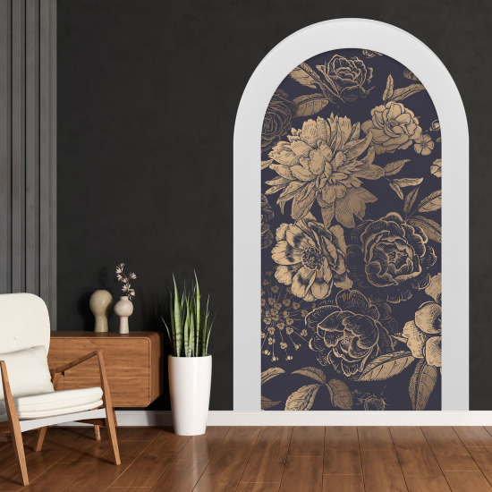 Vinilo Adhesivo Decorativo trampantojo 3D - Flores Mariposas