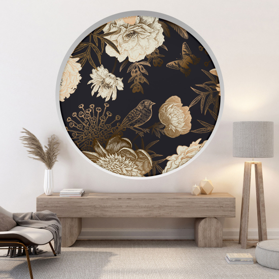 Vinilo Adhesivo Decorativo trampantojo 3D - Flores pájaro