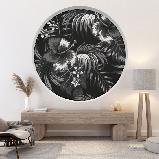 Vinilo Adhesivo Decorativo trampantojo 3D - Flores tropicales
