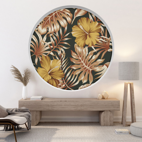Vinilo Adhesivo Decorativo trampantojo 3D - Flores tropicales