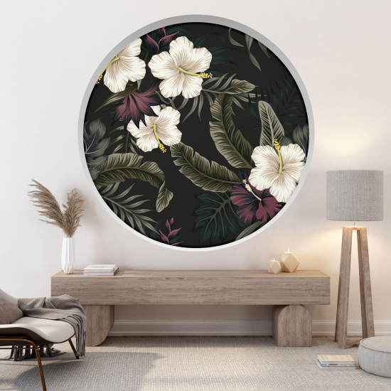 Vinilo Adhesivo Decorativo trampantojo 3D - Flores tropicales