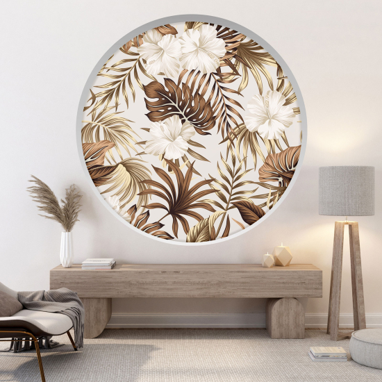 Vinilo Adhesivo Decorativo trampantojo 3D - Flores tropicales