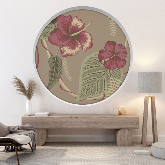 Vinilo Adhesivo Decorativo trampantojo 3D - Flores tropicales