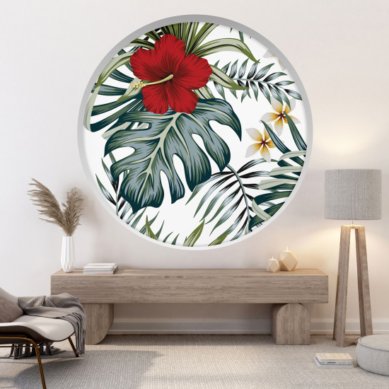 Vinilo Adhesivo Decorativo trampantojo 3D - Flores Tropicales