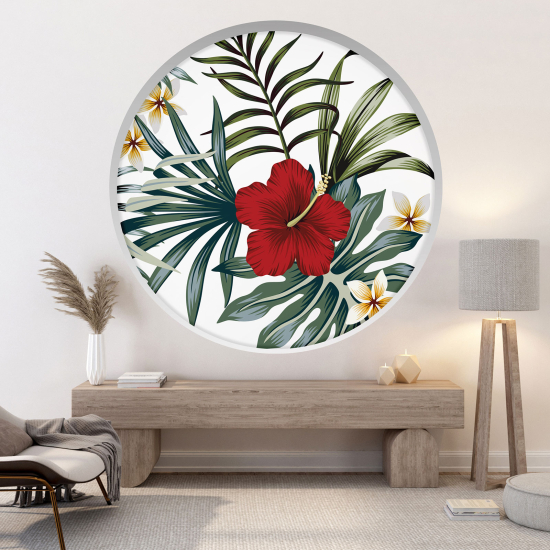Vinilo Adhesivo Decorativo trampantojo 3D - Flores Tropicales