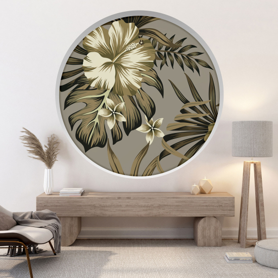 Vinilo Adhesivo Decorativo trampantojo 3D - Flores Tropicales