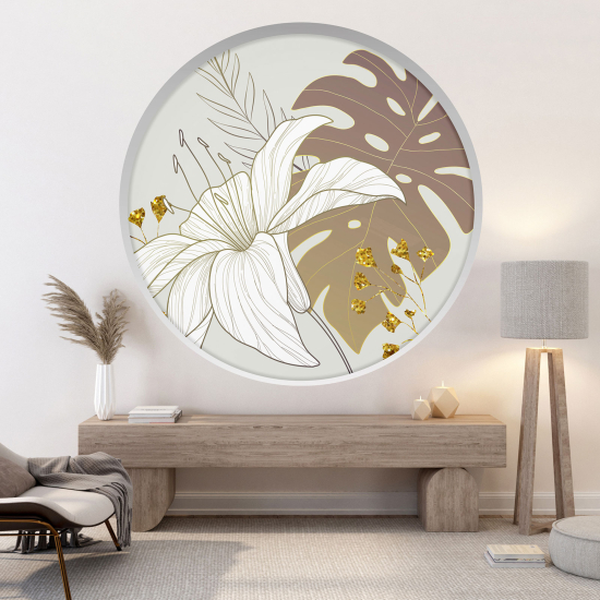 Vinilo Adhesivo Decorativo trampantojo 3D - Flores Tropicales