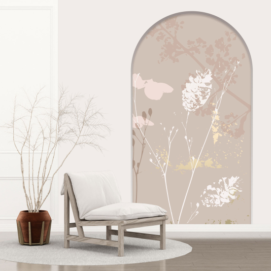 Vinilo Adhesivo Decorativo trampantojo 3D - Hojas Abstractas
