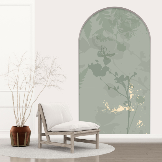 Vinilo Adhesivo Decorativo trampantojo 3D - Hojas Abstractas