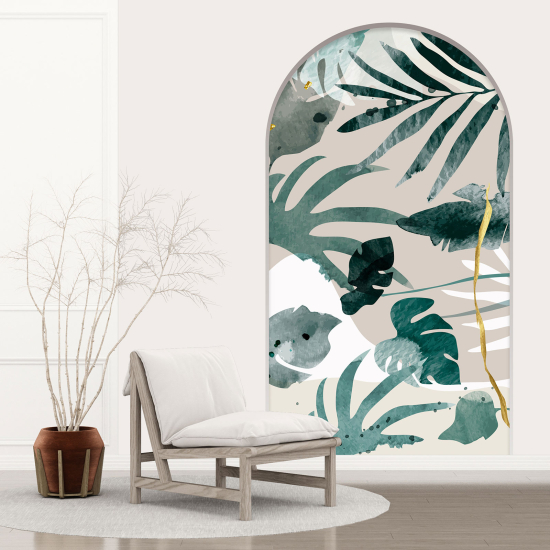 Vinilo Adhesivo Decorativo trampantojo 3D - Hojas Abstractas
