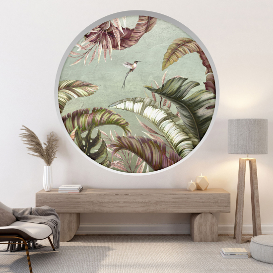 Vinilo Adhesivo Decorativo trampantojo 3D - Hojas de pájaro