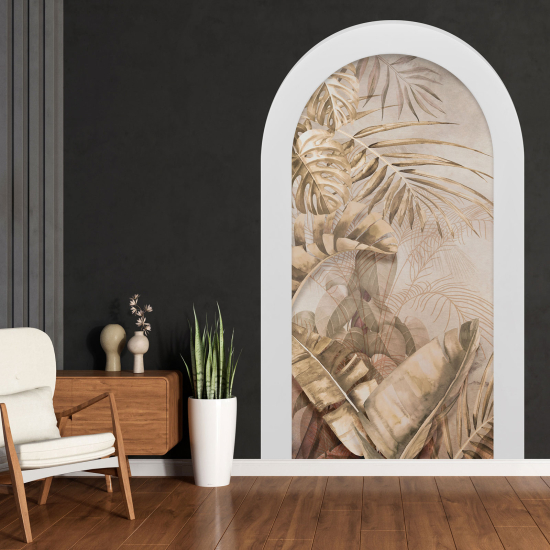 Vinilo Adhesivo Decorativo trampantojo 3D - Hojas Tropicales