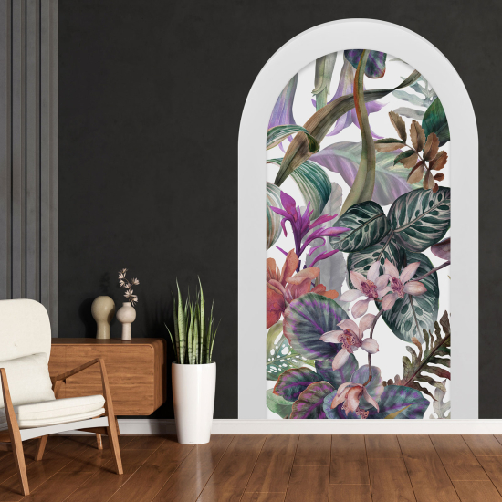 Vinilo Adhesivo Decorativo trampantojo 3D - Hojas Tropicales